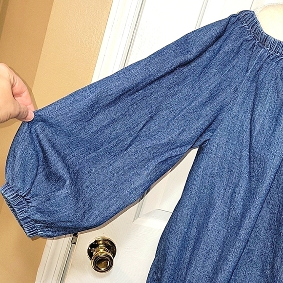 UNIVERSAL THREAD  Chambray Denim Off The Shoulder Top, XXL - Picture 2 of 5